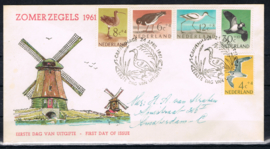 NEDERLAND 1961 FDC E47 OPEN KLEP