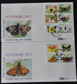 ARUBA 2015 FDC E 207 AB VLINDERS