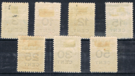 1927 NVPH 130-136 BRANDKAST  ++ Q 335