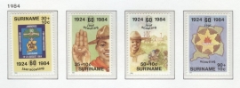 REP. SURINAME 1984 ZBL SERIE 412 PADVINDERS SCOUTING JAMBOREE