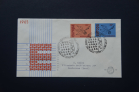 NEDERLAND 1965 FDC 75 GETYPT OPEN KLEP ++ VOORBEELD SCAN