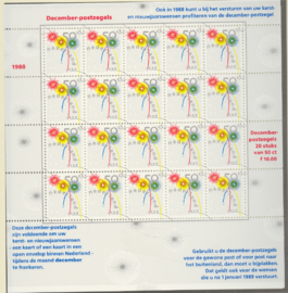 NEDERLAND 1988 NVPH SERIE 1419  KERSTZEGELS D(A) 121A