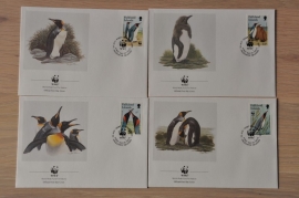 226 ++ FDC WWF WNF WERELD NATUUR FONDS ++ FALKLANDS VOGELS BIRDS PINGUIN