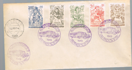 1949 KINDERZEGELS MET AUTOPOSTKANTOOR STEMPEL ++ D(D) 010