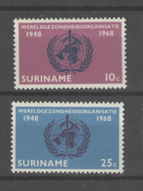 SURINAME POSTFRIS NVPH 495-96 WHO