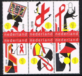 NEDERLAND 2010 NVPH 2770/2775 STOP AIDS