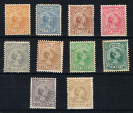 NEDERLAND 1891 NVPH 34-43 ONGEBRUIKT ++ Q311 LEES