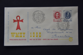 NEDERLAND 1960 FDC E44 GESLOTEN KLEP