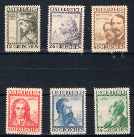 OOSTENRIJK 1934 ANK 591-596 BAUMEISTER  ++ S 283