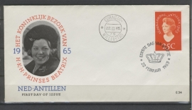 ANTILLEN 1965 FDC E034A PRINSES BEATRIX