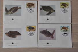 277 + FDC WWF WNF WERELD NATUUR FONDS ++ ANGUILLA SCHILDPAD TURTLE