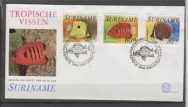 REP. SURINAME ZBL FDC E005B VISSEN FISHES