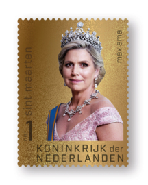 ST. MAARTEN 2025 GOUDEN ZEGEL KONINGIN MAXIMA