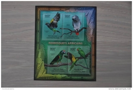 CENTRAFRICAINE 2012 VOGELS BIRDS OISEAUX PARROT ++ M1 - 57(1)