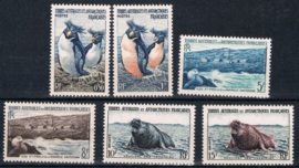 ANTARCTICA FRANS TAAF 1956 PINGUINS ROBBEN ++ F 306