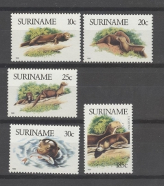 REP. SURINAME 1989 ZBL SERIE 613 OTTERS