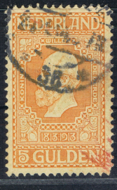 NEDERLAND 1913 NVPH 100 GESTEMPELD ++ J 027