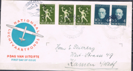 NEDERLAND 1954 FDC E18 GESLOTEN KLEP