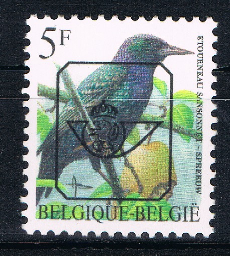 VOGELS Type " Buzin " Voorafgestempeld. Gom P8 Fluor (OBP) ++ D(B) 215