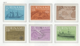 REP. SURINAME 1977 ZBL SERIE 091 STOOMSCHEPEN STEAMSHIPS