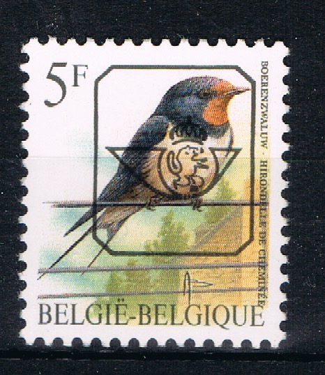 VOGELS Type " Buzin " Voorafgestempeld. Gom P6a (OBP)
