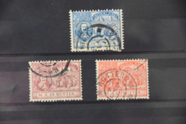 NEDERLAND 1907 NVPH 87-89 GESTEMPELD ++ A 434