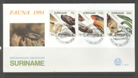 REP. SURINAME ZBL FDC E150 AB SLANGEN