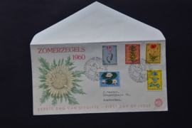 NEDERLAND 1960 FDC E43 OPEN KLEP