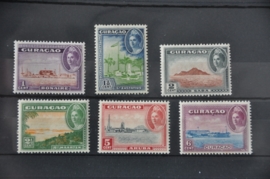 CURAÇAO 1943 NVPH 158-163 PLAK(REST) ++ R 113