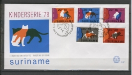 REP. SURINAME ZBL FDC E027 KATTEN CATS