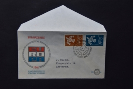 NEDERLAND 1961 FDC E48 OPEN KLEP