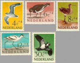 NEDERLAND 1961 NVPH SERIE 752 VOGELS BIRDS