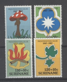 REP. SURINAME 1987 ZBL SERIE 536 PADVINDERS SCOUTING JAMBOREE