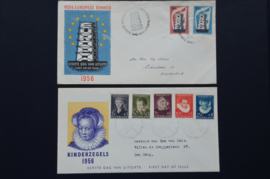 FDC JAARGANG 1956 COMPLEET GEBRUIKT. CAT 197,50€