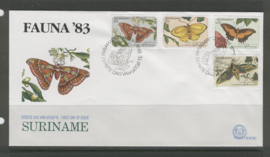 REP. SURINAME ZBL FDC E073 ABC VLINDERS
