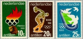 ANTILLEN 1968 NVPH SERIE 393 OLYMPISCHE OLYMPICS MEXICO