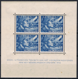 NEDERLAND 1942 NVPH 402/403 VELLEN PLAK(REST) ++ D(A) 132