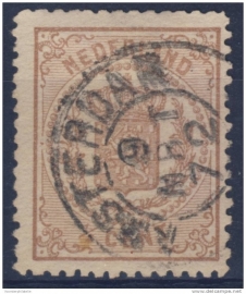 NEDERLAND 1869 NVPH 13 GESTEMPELD ++ J 25