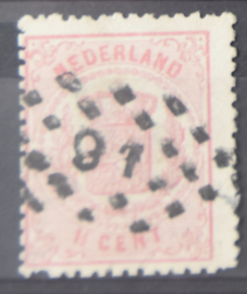 NEDERLAND 1869 NVPH 16 GESTEMPELD ++ A 415