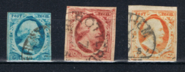 NEDERLAND 1852 NVPH 1-3 GESTEMPELD ++ D© 004