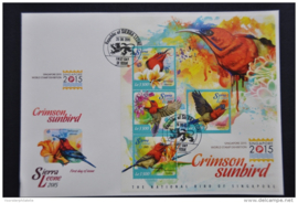 FDC SIERRA LEONE 2015 VOGELS BIRDS  ++ M (ZW)