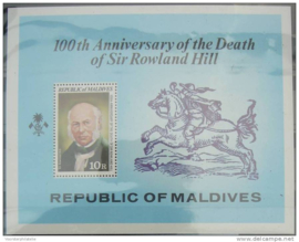 MALEDIVEN 1979 MCHL BLOK 56 ROWLAND HILL  ++ M3 012