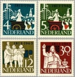 NEDERLAND 1963 NVPH SERIE 807 ONAFHANKELIJKHEID