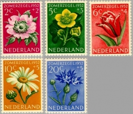 NEDERLAND 1952 NVPH SERIE 583 BLOEMEN FLOWERS