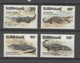 REP. SURINAME 1988 ZBL SERIE 571 KROKODIL CROCODILE