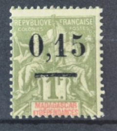 P 252 ++ MADAGASCAR 1902 HINGED PLAK(REST)