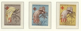 NIEUW GUINEA 1955 NVPH SERIE 38 VOGELS BIRDS RODE KRUIS