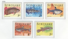 REP. SURINAME 1978 ZBL SERIE 128 VISSEN FISHES