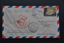 ANTILLEN 1957 FDC E1B ZEGEL IETWAT TROPISCH