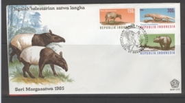 INDONESIË 1985 FDC 177 VARAAN NEUSHOORN